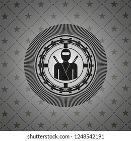 ninja icon inside dark emblem