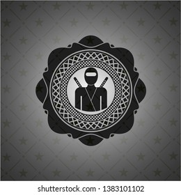 ninja icon inside dark emblem