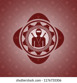 ninja icon inside red emblem