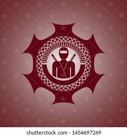 ninja icon inside red icon or emblem