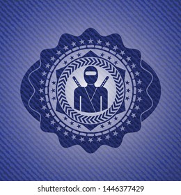 ninja icon with jean texture