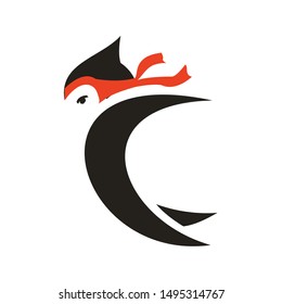 ninja icon logo symbol vector design style