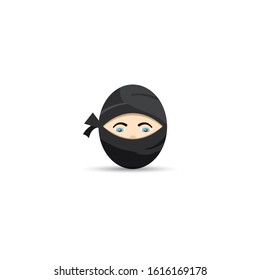 
ninja icon, mono vector symbol