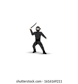 
ninja icon, mono vector symbol