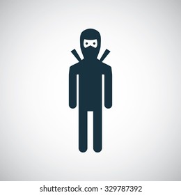 ninja icon, on white background

