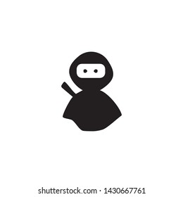 Ninja icon. Samurai avatar sign