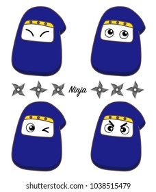 Ninja Icon set - cute type