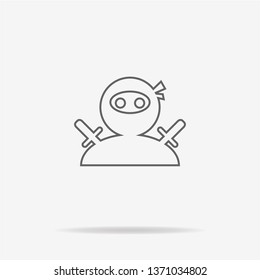 Ninja icon. Vector concept illustration for design.