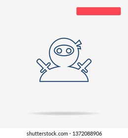 Ninja icon. Vector concept illustration for design.