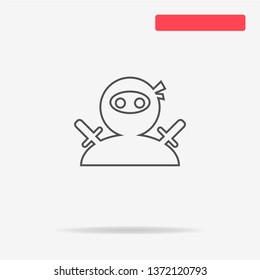 Ninja icon. Vector concept illustration for design.