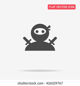 Ninja icon. Vector concept illustration for design.