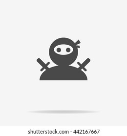 Ninja icon. Vector concept illustration for design.