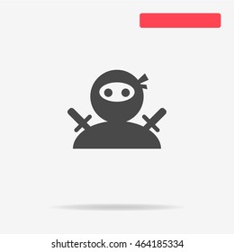 Ninja icon. Vector concept illustration for design.
