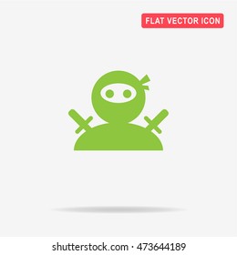 Ninja icon. Vector concept illustration for design.