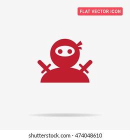 Ninja icon. Vector concept illustration for design.