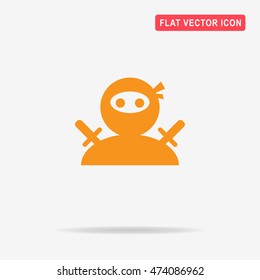 Ninja icon. Vector concept illustration for design.