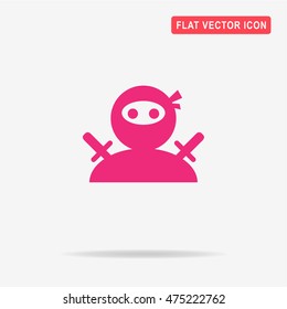 Ninja icon. Vector concept illustration for design.