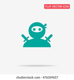 Ninja icon. Vector concept illustration for design.