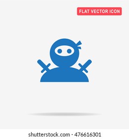 Ninja icon. Vector concept illustration for design.