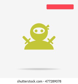 Ninja icon. Vector concept illustration for design.