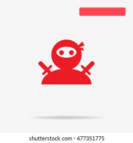 Ninja icon. Vector concept illustration for design.