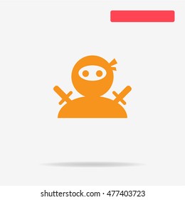 Ninja icon. Vector concept illustration for design.
