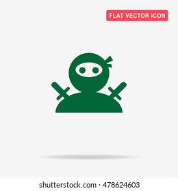 Ninja icon. Vector concept illustration for design.