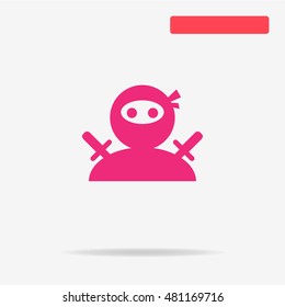Ninja icon. Vector concept illustration for design.