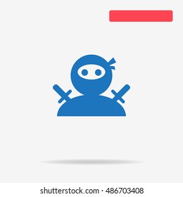Ninja icon. Vector concept illustration for design.