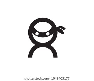 Ninja Icon vector illustration logo template design