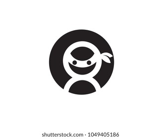 Ninja Icon vector illustration logo template design