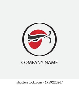 Ninja Icon Vector illustration Logo Template design