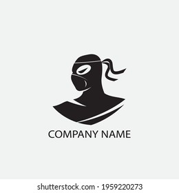 Ninja Icon Vector illustration Logo Template design