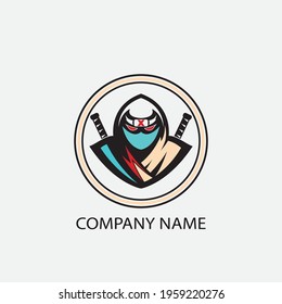 Ninja Icon Vector illustration Logo Template design