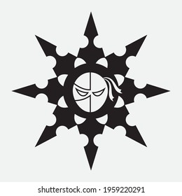 Ninja Icon Vector illustration Logo Template design