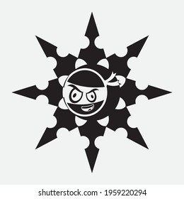 Ninja Icon Vector illustration Logo Template design