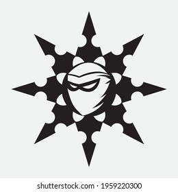 Ninja Icon Vector illustration Logo Template design