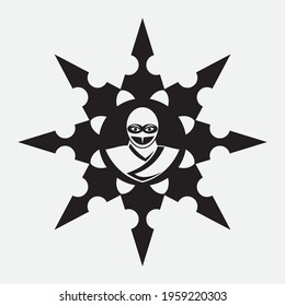 Ninja Icon Vector illustration Logo Template design