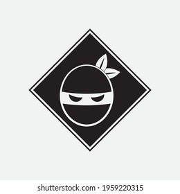 Ninja Icon Vector illustration Logo Template design