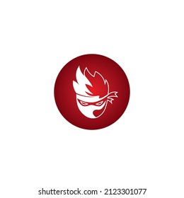 Ninja-Symbol, Vektorgrafik-Logo-Vorlage
