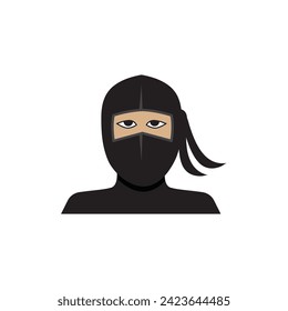 Diseño de plantillas de logotipos para ilustraciones de iconos de Ninja