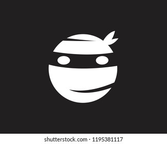 Ninja Icon Vector Template 