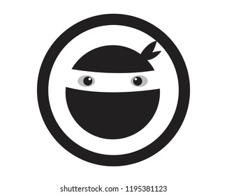 Ninja Icon Vector Template 