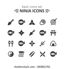 Iconos Ninja establecidos.