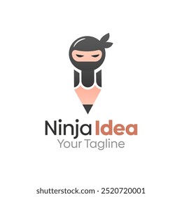 Ideia Ninja Logo Design Template. Bom para negócios, agência, comunidade e organização