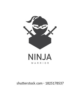 Ninja-Logo, Vektorgrafik-Vorlage 