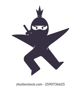 Ninja illustration logo vector template design