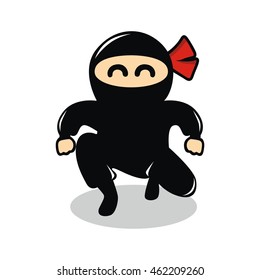 Ninja Illustration Vector Stock Vector (Royalty Free) 462209260 ...