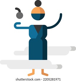 ilustración de material de elementos de diseño aislado de ninja. Vector de fondo blanco
