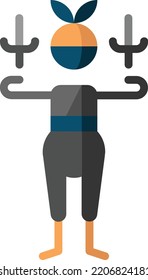 ninja isolated design element stock illustration. Vector on a white background
